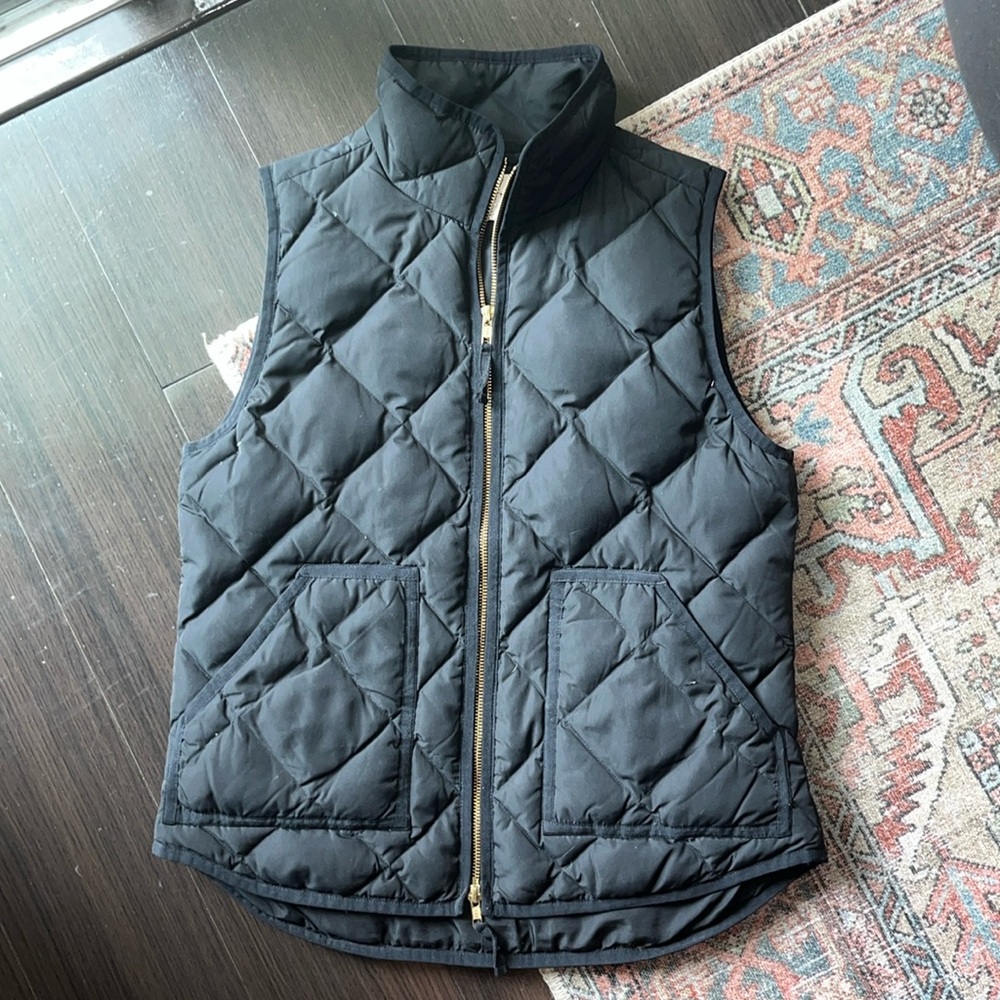 J Crew down feather quilted vest